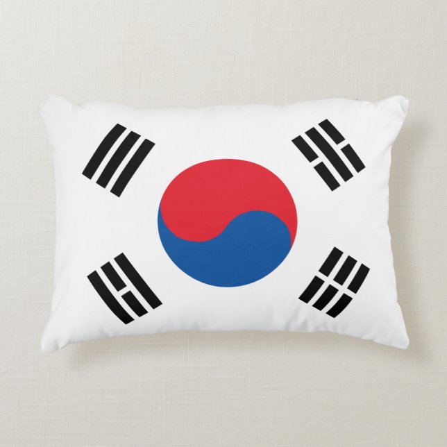 Südkoreanische Flagge Dekokissen (Vorderseite)