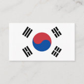 Südkoreanische Flagge, Flagge Südkoreas Visitenkarte (Vorderseite)