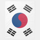 Südkoreanische Flagge Fleecedecke (Vorderseite)