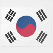Südkoreanische Flagge Fleecedecke (Vorderseite (Horizontal))