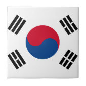 Südkoreanische Flagge Fliese (Vorderseite)