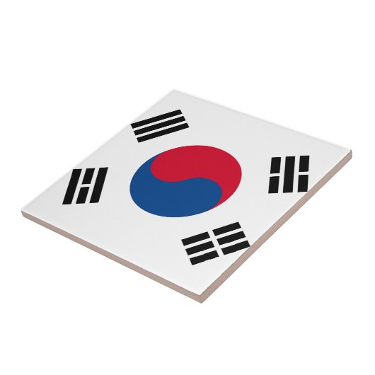 Südkoreanische Flagge Fliese (Seite)