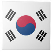 Südkoreanische Flagge Fliese (Vorderseite)
