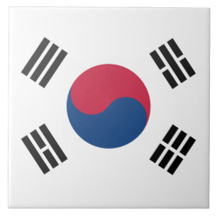 Südkoreanische Flagge Fliese