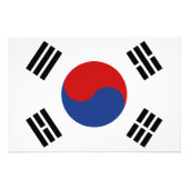 Südkoreanische Flagge Fotodruck (Vorne)
