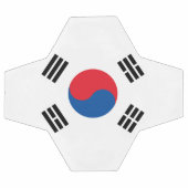 Südkoreanische Flagge Fußball (Flach)