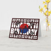 Südkoreanische Flagge Geburtskarte Karte (Gelbe Blume)