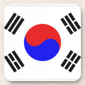 Südkoreanische Flagge Getränkeuntersetzer (Vorderseite)