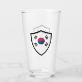 Südkoreanische Flagge Glas (Rückseite)
