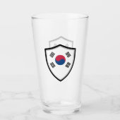 Südkoreanische Flagge Glas (Vorderseite)