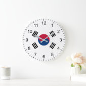 Südkoreanische Flagge Große Wanduhr (Zuhause)