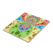 Südkoreanische Flagge Inspiriert Abstrakte Kunstdr Fliese (Seite)