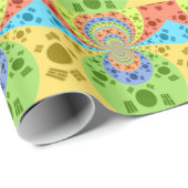 Südkoreanische Flagge Inspiriert Abstrakte Kunstdr Geschenkpapier (Rolleneckpunkt)