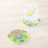 Südkoreanische Flagge Inspiriert Abstrakte Kunstdr Getränkeuntersetzer (Seite)