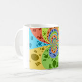 Südkoreanische Flagge Inspiriert Abstrakte Kunstdr Kaffeetasse (Vorderseite Links)