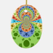 Südkoreanische Flagge Inspiriert Abstrakte Kunstdr Keramik Ornament (Vorne)