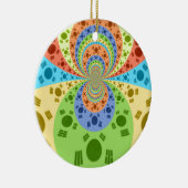 Südkoreanische Flagge Inspiriert Abstrakte Kunstdr Keramikornament (Rechts)