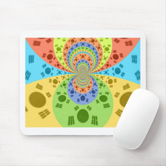 Südkoreanische Flagge Inspiriert Abstrakte Kunstdr Mousepad (Mit Mouse)