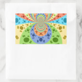 Südkoreanische Flagge Inspiriert Abstrakte Kunstdr Rechteckiger Aufkleber (Tasche)