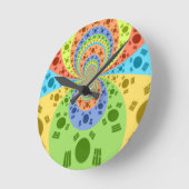 Südkoreanische Flagge Inspiriert Abstrakte Kunstdr Runde Wanduhr (Winkel)