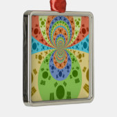 Südkoreanische Flagge Inspiriert Abstrakte Kunstdr Silbernes Ornament (Rechts)