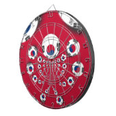 Südkoreanische Flagge Kaleidoskop Art Print Dartscheibe (Vorderseite rechts)