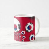 Südkoreanische Flagge Kaleidoskop Art Print Kaffeetasse (VorderseiteRechts)