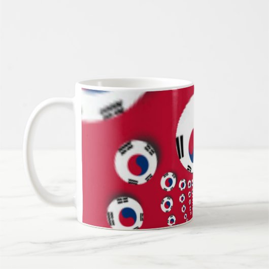 Südkoreanische Flagge Kaleidoskop Art Print Kaffeetasse (Links)