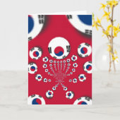 Südkoreanische Flagge Kaleidoskop Art Print Karte (Gelbe Blume)