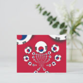 Südkoreanische Flagge Kaleidoskop Art Print Postkarte (Stehend Vorderseite)