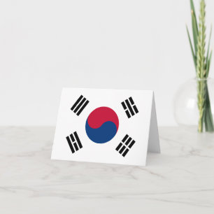 Südkoreanische Flagge Karte