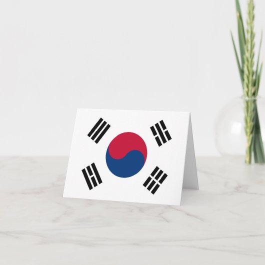 Südkoreanische Flagge Karte (Vorderseite)