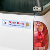 Südkoreanische Flagge + Karte Autoaufkleber (Auf Lkw)