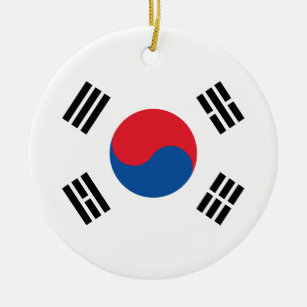 Südkoreanische Flagge Keramik Ornament