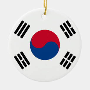 Südkoreanische Flagge Keramik Ornament