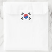 Südkoreanische Flagge - Korea - Taegeukgi - 대 민 국 Quadratischer Aufkleber (Tasche)