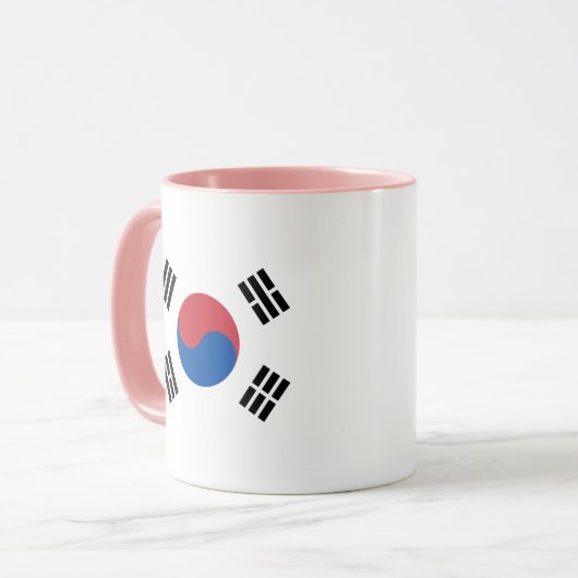 Südkoreanische Flagge - Korea - Taegeukgi - 대 한 민  Tasse (Vorderseite Links)