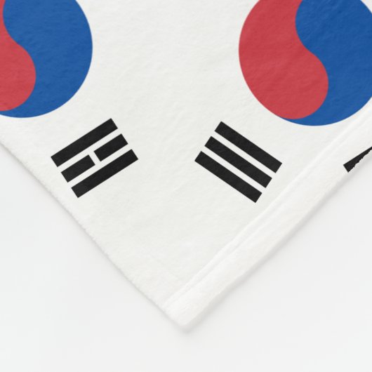 Südkoreanische Flagge - Korea - Taegeukgi - Fleecedecke (Ecke)