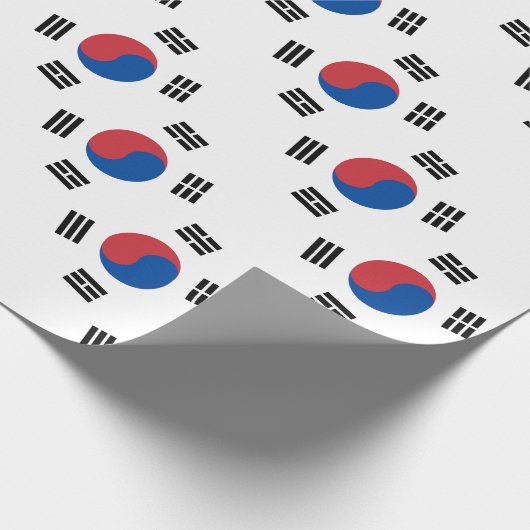 Südkoreanische Flagge - Korea - Taegeukgi - Geschenkpapier (Ecke)