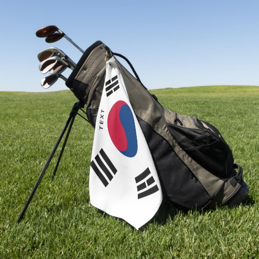 Südkoreanische Flagge kundenspezifischen Golf Golfhandtuch (Gras)