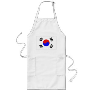 Südkoreanische Flagge Lange Schürze