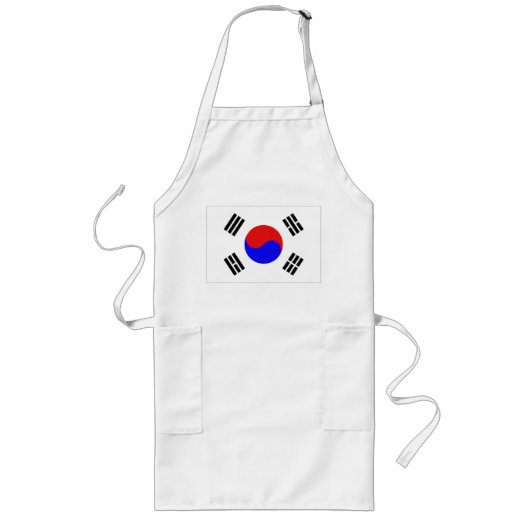 Südkoreanische Flagge Lange Schürze (Vorne)