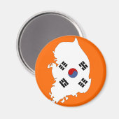 Südkoreanische Flagge Magnet (Vorderseite/Rückseite)