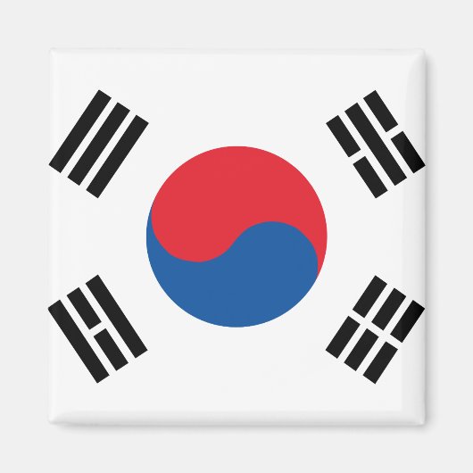 Südkoreanische Flagge Magnet (Vorne)