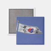 Südkoreanische Flagge Magnet (Vorderseite/Rückseite)