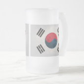 Südkoreanische Flagge; Mattglas Bierglas (VorderseiteRechts)