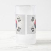 Südkoreanische Flagge; Mattglas Bierglas (Mittel)