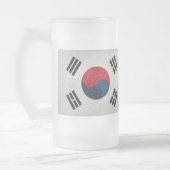 Südkoreanische Flagge; Mattglas Bierglas (Links)