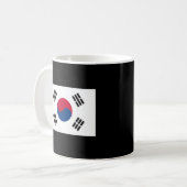 Südkoreanische Flagge mit koreanischen Farben Kaffeetasse (Vorderseite Links)