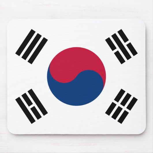 Südkoreanische Flagge Mousepad (Vorne)